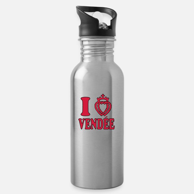 shopper - Trinkflasche mit integriertem Trinkhalm - Lightsilver