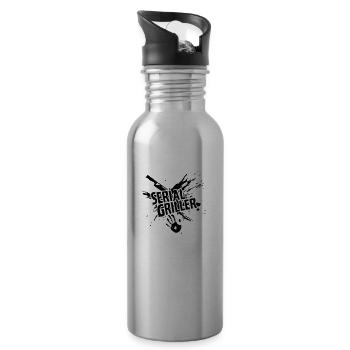 SERIAL GRILLER - BBQ - Water bottle with straw - silver - Right