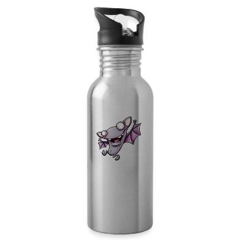 bat - Trinkflasche mit integriertem Trinkhalm - Lightsilver - Rechts