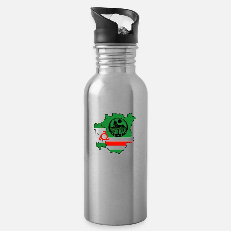 Vaynax Brothers - Trinkflasche mit integriertem Trinkhalm - Lightsilver