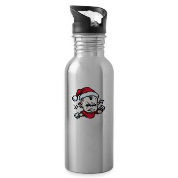 Bath Baby Santa Gift - Water bottle with straw - silver - Right