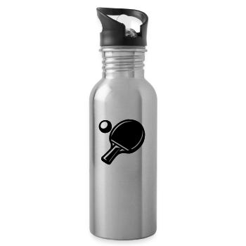 Table tennis icon - Water bottle with straw - silver - Right