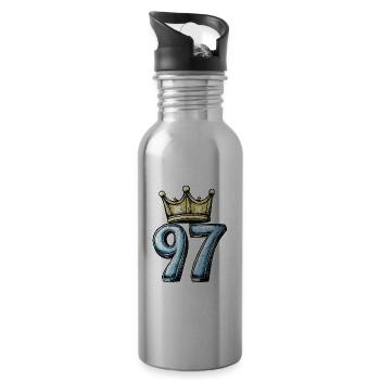 97 Number Krone - Water bottle with straw - silver - Right