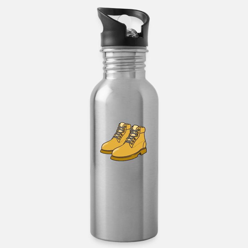 boot - Water bottle with straw - silver