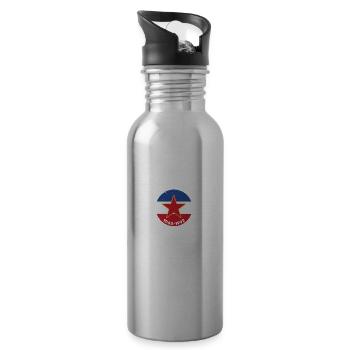 Jugoslavija Yugoslavia Jugo Tito SFRJ Jugoslawien - Trinkflasche mit integriertem Trinkhalm - Lightsilver - Rechts