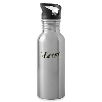 Lighthouse 3 - Water bottle with straw - silver - Right
