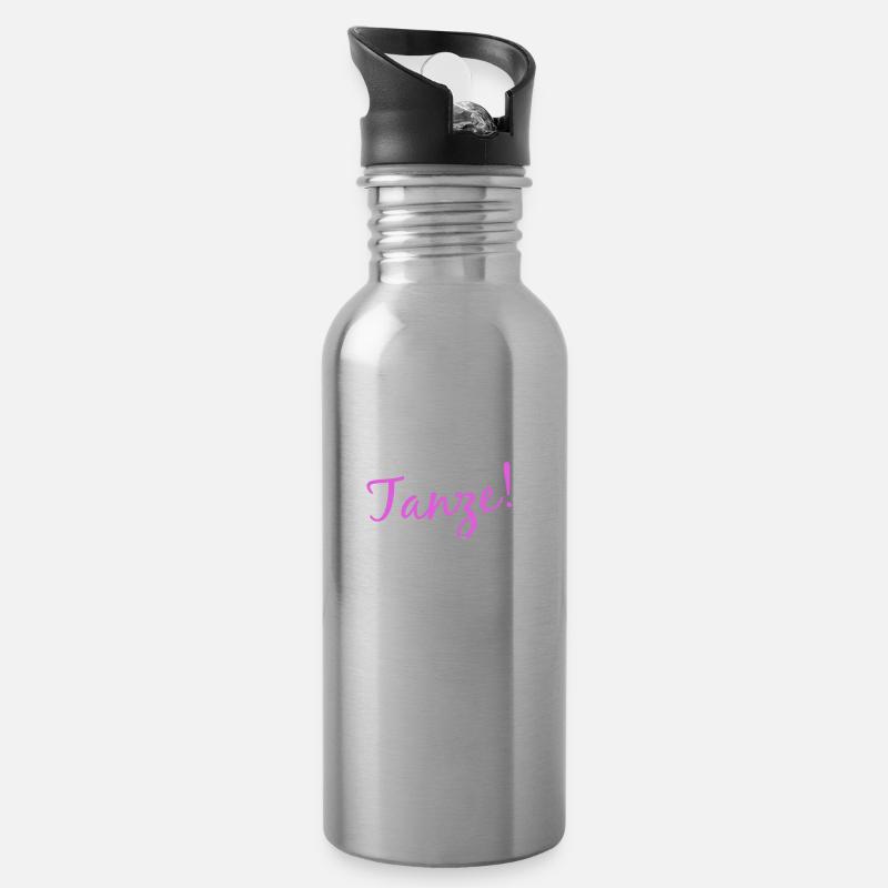Tanze! Vor allem aus der Reihe - Trinkflasche mit integriertem Trinkhalm - Lightsilver