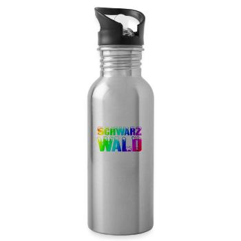 Schwarzwald | Gebirge | Wandern | Urlaub - Trinkflasche mit integriertem Trinkhalm - Lightsilver - Rechts