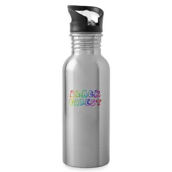 Black Forest | Mountains | Hiking | Holiday - Water bottle with straw - silver - Right