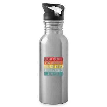 Equal Rights For Others Does Not Mean Less Rights - Trinkflasche mit integriertem Trinkhalm - Lightsilver - Rechts