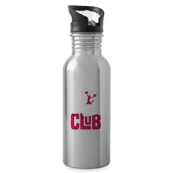 Cheer Club Cheerleading Cheerleader Cheerdance Gym - Trinkflasche mit integriertem Trinkhalm - Lightsilver - Rechts