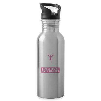 Cheerleading Like A Sport Only Harder Cheerleader - Trinkflasche mit integriertem Trinkhalm - Lightsilver - Rechts