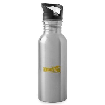 Eat Sleep Snorkel Repeat Scuba Diver Diving Snorke - Trinkflasche mit integriertem Trinkhalm - Lightsilver - Rechts