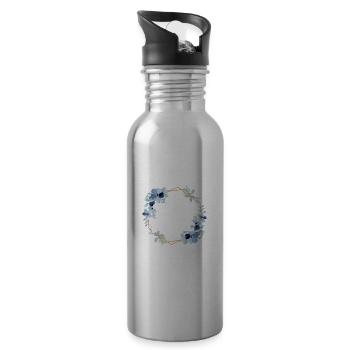 I'm A Florist I Run On Caffeine Glitter And Chaos - Trinkflasche mit integriertem Trinkhalm - Lightsilver - Rechts