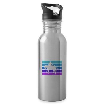 Crack That Whip Horse Riding Equestrian Horse Love - Trinkflasche mit integriertem Trinkhalm - Lightsilver - Rechts