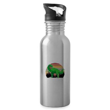 Saurus Graphic Homebrewing Winemaking Brewery Craf - Trinkflasche mit integriertem Trinkhalm - Lightsilver - Rechts