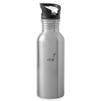 Best Animal Keeper Graphic Animal Lover Zoo Keeper - Trinkflasche mit integriertem Trinkhalm - Lightsilver - Rechts
