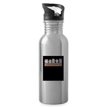 Celebrate Diversity Hamster Lover Hamster Owner An - Trinkflasche mit integriertem Trinkhalm - Lightsilver - Rechts