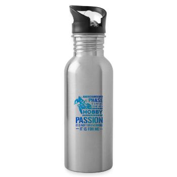 It's Not Just A Phase It's A Life Hobby Dirt Biker - Trinkflasche mit integriertem Trinkhalm - Lightsilver - Rechts
