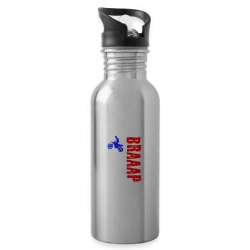 Braaap Graphic Dirt Biker Motorcycle Enduro Motocr - Trinkflasche mit integriertem Trinkhalm - Lightsilver - Rechts
