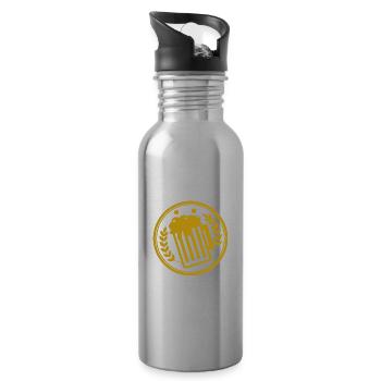 Bier - Bierkrug - Party - Bierzelt - Volksfest - Trinkflasche mit integriertem Trinkhalm - Lightsilver - Rechts