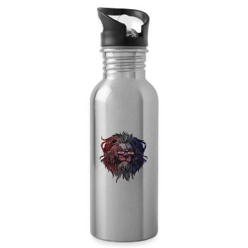Kroatien - Trinkflasche mit integriertem Trinkhalm - Lightsilver - Rechts