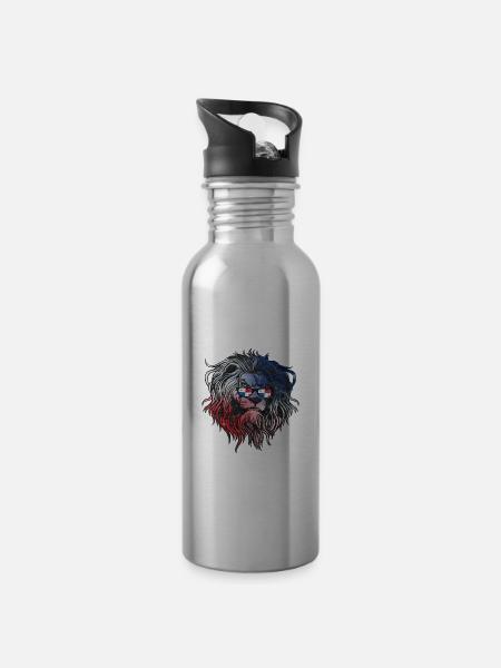 Panama - Trinkflasche mit integriertem Trinkhalm - Lightsilver