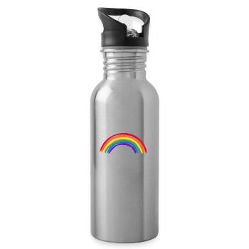 LGBT Amis Pride Droits Sentence Cadeau - Gourde avec paille intégrée - argent clair - Droite