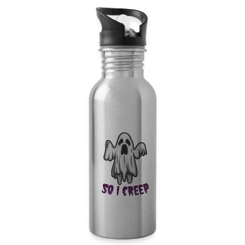 So I Creep Halloween 2021 Geist Schnelle - Trinkflasche mit integriertem Trinkhalm - Lightsilver - Rechts