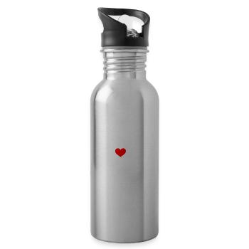I Love My Girlfriend - Trinkflasche mit integriertem Trinkhalm - Lightsilver - Rechts
