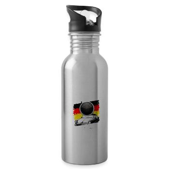 Autobahn Tempolimit Tempolimit Auf Deutschen - Trinkflasche mit integriertem Trinkhalm - Lightsilver - Rechts