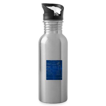 Accessoires de cuisson Tartes Blueprint Chef Pâtissier Gâteau - Gourde avec paille intégrée - argent clair - Droite