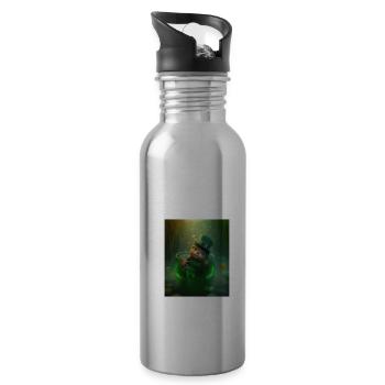 Kawaii Otter Pet Lucky Sea Otter - Trinkflasche mit integriertem Trinkhalm - Lightsilver - Rechts