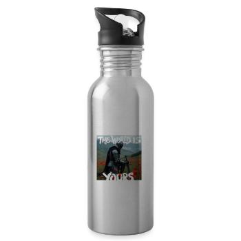 LE MONDE EST À VOUS x FALLEN KNIGHT - Gourde avec paille intégrée - argent clair - Droite
