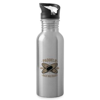 Kanu Kajak Paddeln macht mich feucht - Trinkflasche mit integriertem Trinkhalm - Lightsilver - Rechts