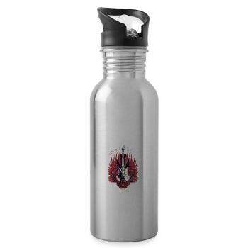 Geburtstag 5. Geburtstag Frau Mann 2018 Rockt seit - Trinkflasche mit integriertem Trinkhalm - Lightsilver - Rechts