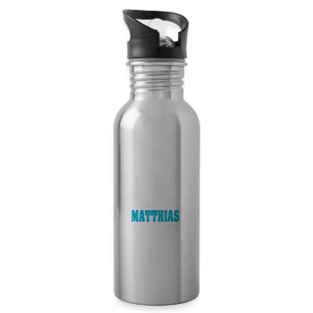 Lass das mal den CHRISTIAN machen Vornamen Spruch - Trinkflasche mit integriertem Trinkhalm - Lightsilver - Rechts