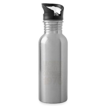 Oktober 1976 Legende seit 47 Jahren Mann Frau - Trinkflasche mit integriertem Trinkhalm - Lightsilver - Rechts