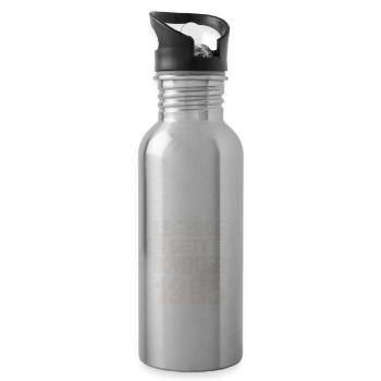 November 1985 Legende seit 38 Jahren Mann Frau - Trinkflasche mit integriertem Trinkhalm - Lightsilver - Rechts