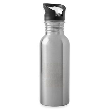 November 1983 Legende seit 40 Jahren Mann Frau - Trinkflasche mit integriertem Trinkhalm - Lightsilver - Rechts