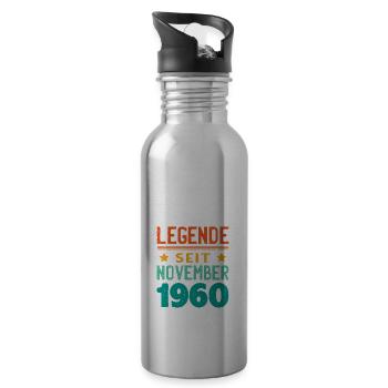 November 1960 Legende seit 63 Jahren Mann Frau - Trinkflasche mit integriertem Trinkhalm - Lightsilver - Rechts
