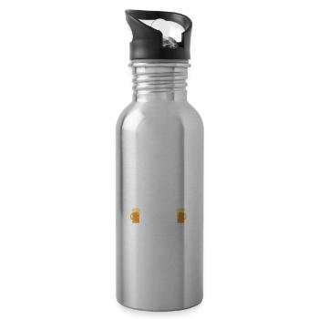 Pension Saying I'm Retired I Don't Have to Have Anything Beer - Water bottle with straw - silver - Right