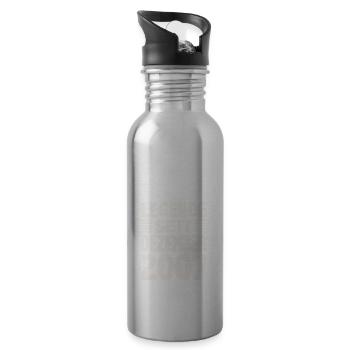 Dezember 2007 Legende seit 16 Jahren Mann Frau - Trinkflasche mit integriertem Trinkhalm - Lightsilver - Rechts