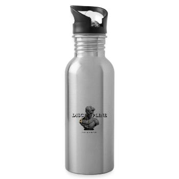 Disziplin Griechische Statue – It All Will Pay Off - Trinkflasche mit integriertem Trinkhalm - Lightsilver - Rechts
