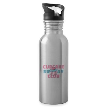 Cupcake Sunday Club - Sweet Treats Muffins - Water bottle with straw - silver - Right