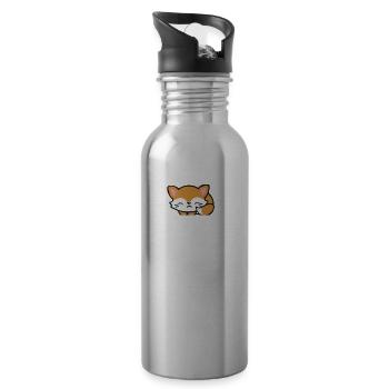 Fuchs - Trinkflasche mit integriertem Trinkhalm - Lightsilver - Rechts