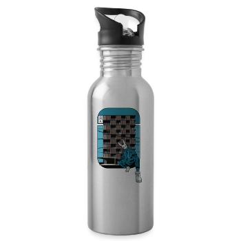 Ronin - Water bottle with straw - silver - Right