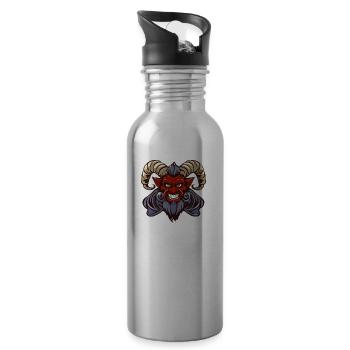 krampus - Water bottle with straw - silver - Right