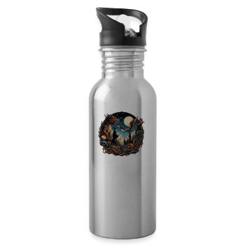 Sorcerer's apprentice - Water bottle with straw - silver - Right