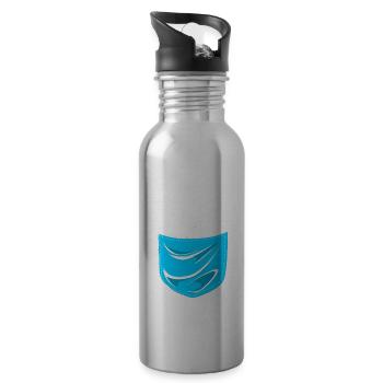 Tierarzt - Trinkflasche mit integriertem Trinkhalm - Lightsilver - Rechts